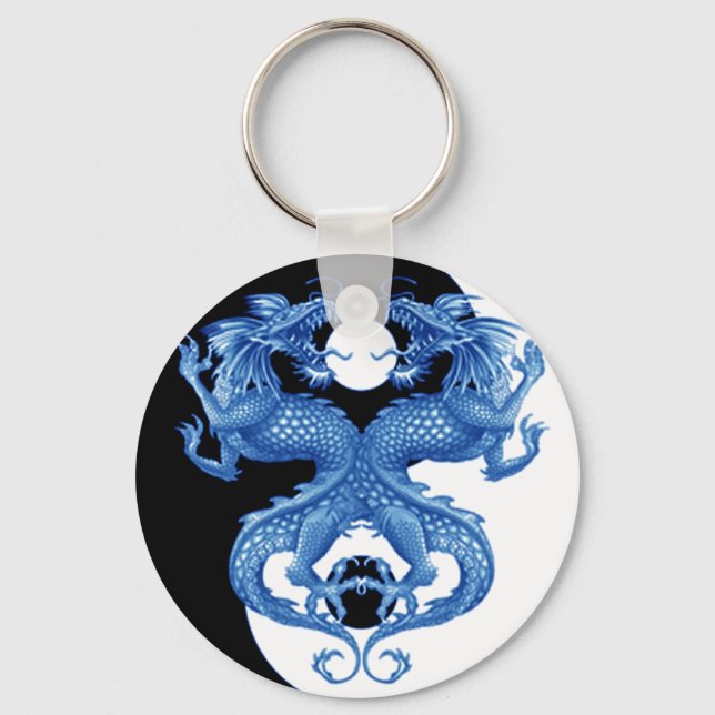 Yin Yang Dragon 2 Key Ring (Front)