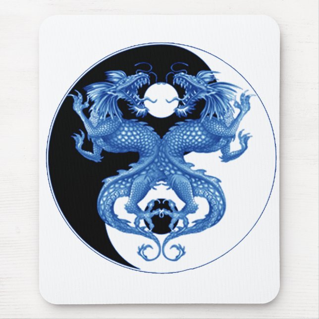 Yin Yang Dragon 2 Mouse Mat (Front)