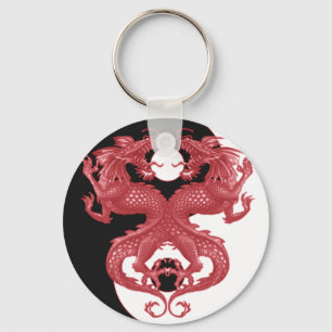 Yin Yang Dragon 3 Key Ring
