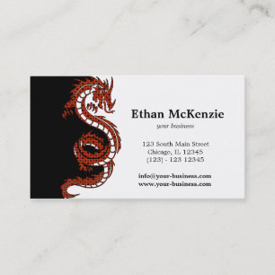 Yin Yang Dragon Business Card