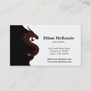 Yin Yang Dragon Business Card