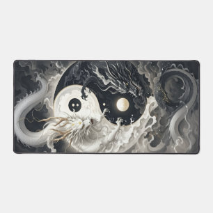 yin yang dragon desk mat