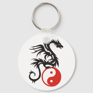 Yin & Yang Dragon Key Ring