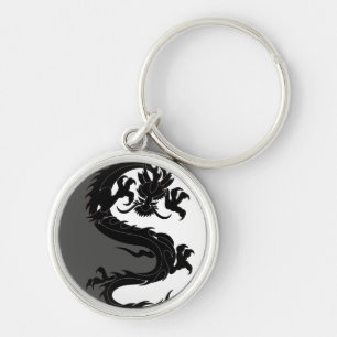 Yin Yang Dragon Key Ring