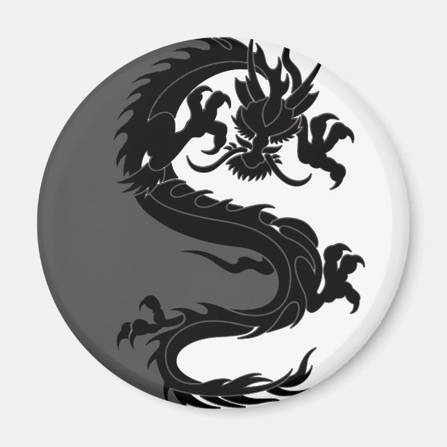 Yin Yang Dragon Magnet (Front)