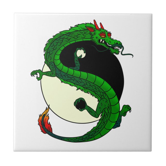 Yin Yang Dragon. Tile (Front)