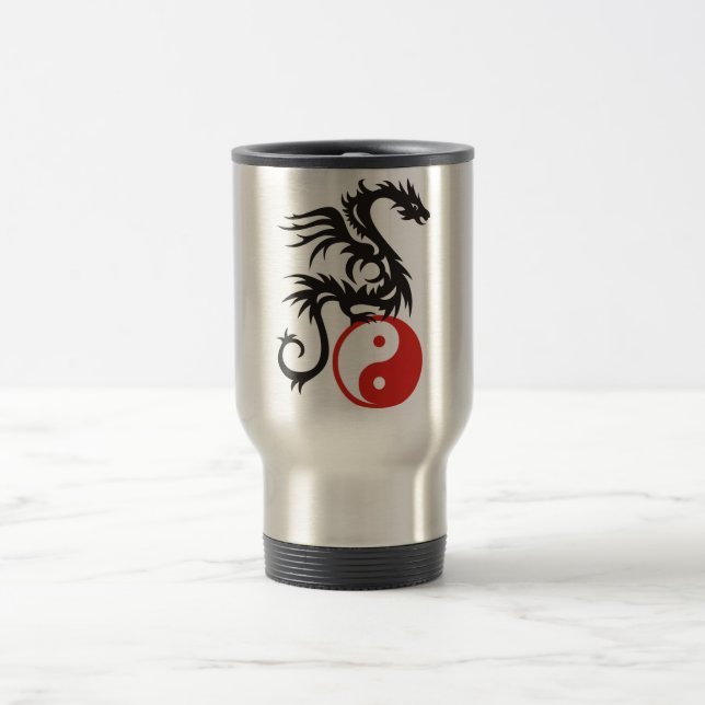 Yin & Yang Dragon Travel Mug (Center)