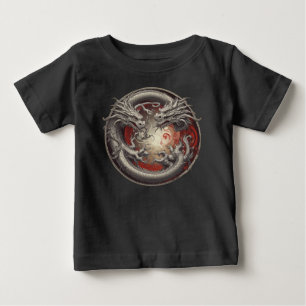 Yin Yang Dragons – Balance of Power and Spirit Baby T-Shirt