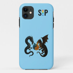 Yin Yang Dragons - Balancing Fire and Water iPhone 11 Case