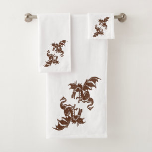 Yin Yang Dragons Bath Towel Set