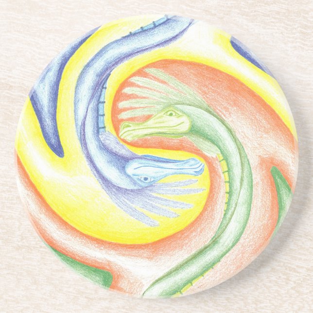 Yin-Yang Dragons Coaster (Front)