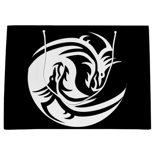yin yang dragons gift bag (Front)