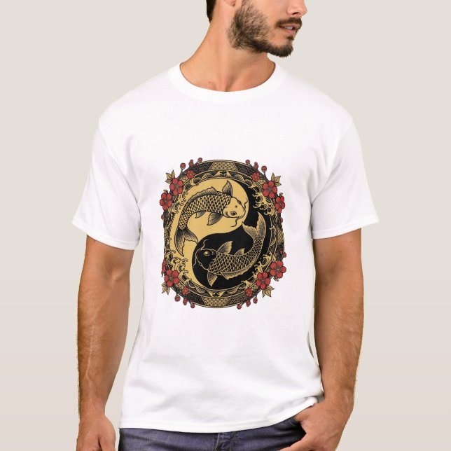 Yin Yang Dragons Graphic T-Shirt (Front)