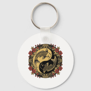 Yin Yang Dragons Graphic T-Shirt Key Ring