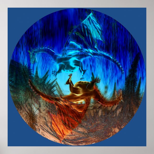 Yin Yang Dragons Poster (Front)