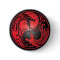 Yin Yang Dragons, red and black