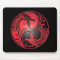 Yin Yang Dragons, red and black