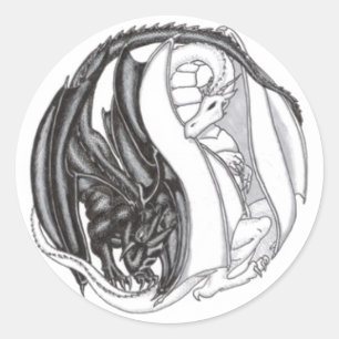 Yin/Yang Dragons Sticker