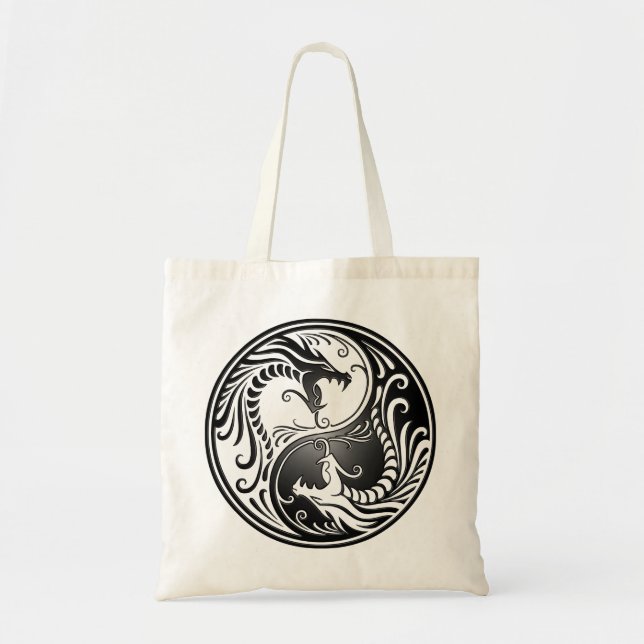 Yin Yang Dragons Tote Bag (Front)