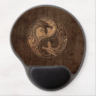 Yin Yang Dragons with Wood Grain Effect