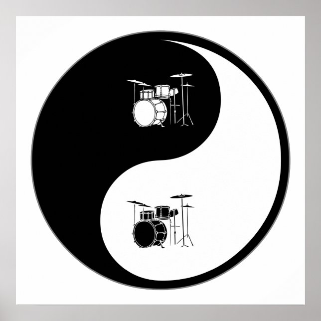 Yin Yang Drums Poster (Front)