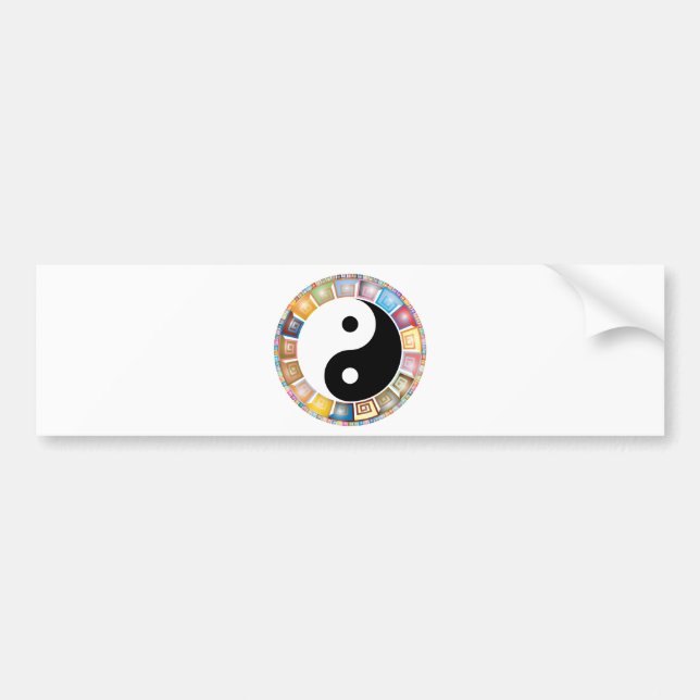 yin yang eastern asian philosophy bumper sticker (Front)