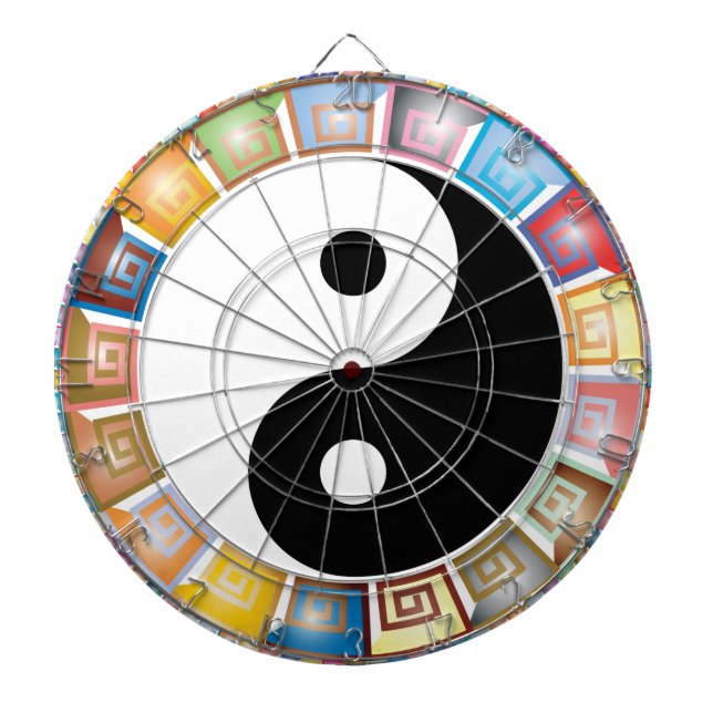 yin yang eastern asian philosophy dartboard (Front)