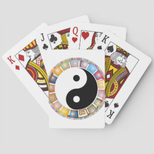 yin yang eastern asian philosophy playing cards