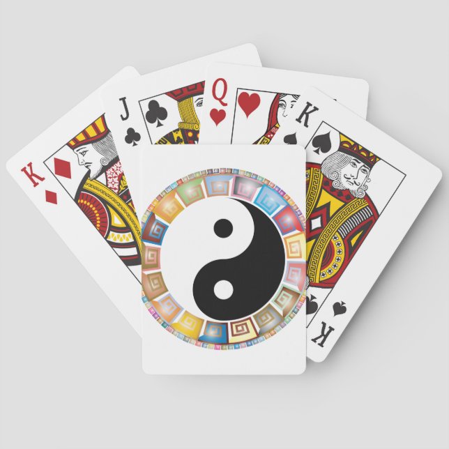 yin yang eastern asian philosophy playing cards (Back)