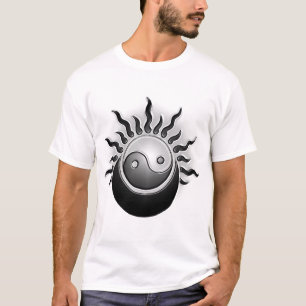 yin yang Embossed T-Shirt