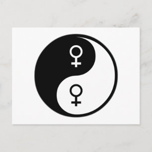 Yin Yang Feminism Postcard