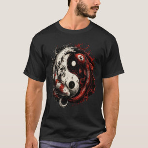 Yin Yang Fish Balance Design T-Shirt