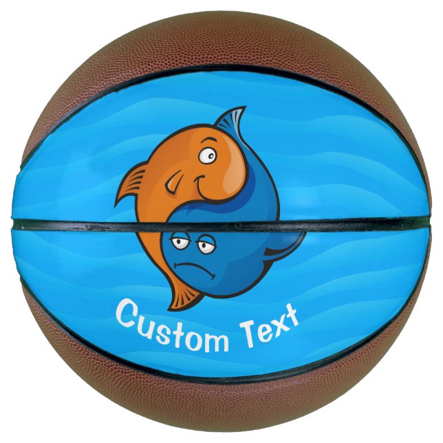 Yin Yang Fish Cartoon Basketball (Front)