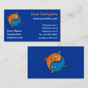 Yin Yang Fish Cartoon Business Card