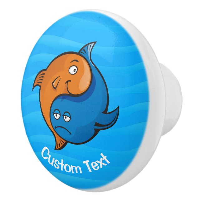 Yin Yang Fish Cartoon Ceramic Knob (Right)