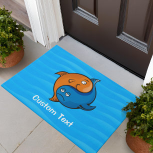 Yin Yang Fish Cartoon Doormat