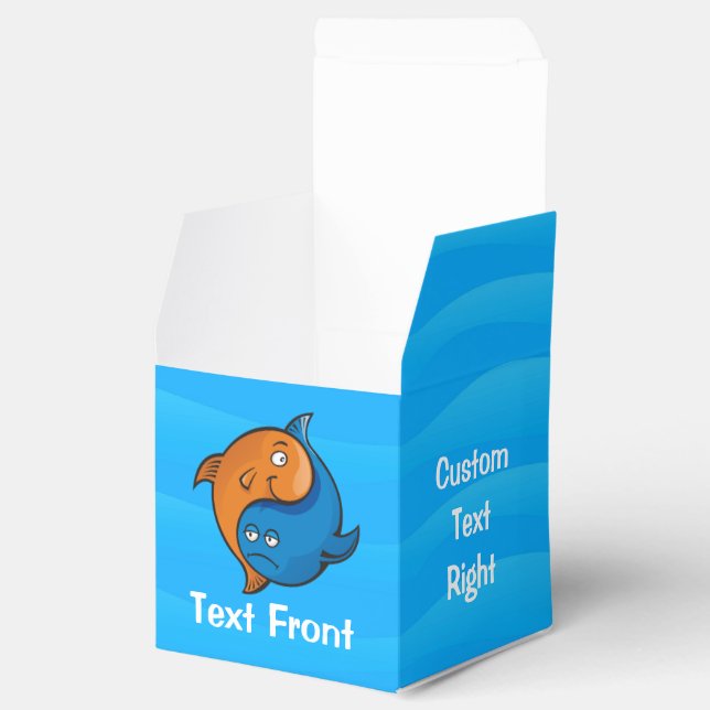 Yin Yang Fish Cartoon Favour Box (Opened)