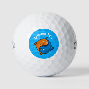 Yin Yang Fish Cartoon Golf Balls