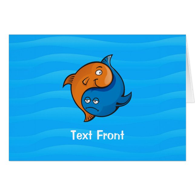 Yin Yang Fish Cartoon Horizontal (Front Horizontal)
