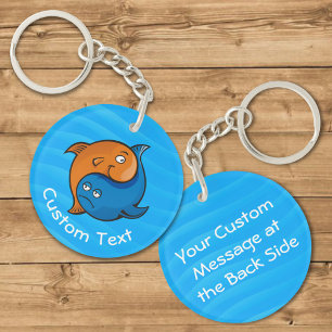 Yin Yang Fish Cartoon Keychain