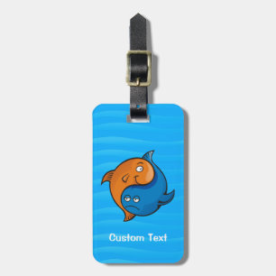 Yin Yang Fish Cartoon Luggage Tag