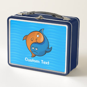 Yin Yang Fish Cartoon Metal Lunch Box