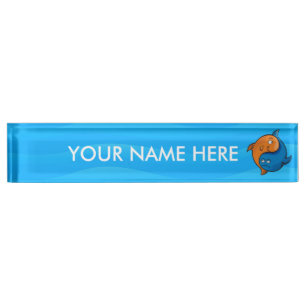 Yin Yang Fish Cartoon Nameplate
