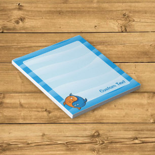 Yin Yang Fish Cartoon Notepad