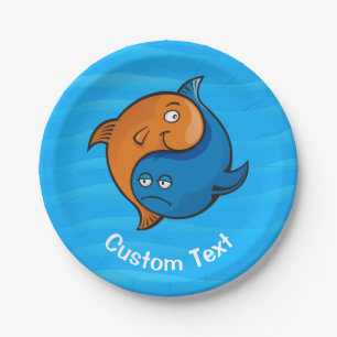 Yin Yang Fish Cartoon Paper Plate