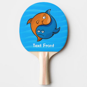 Yin Yang Fish Cartoon Ping Pong Paddle