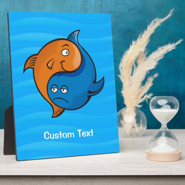 Yin Yang Fish Cartoon Plaque (Side)
