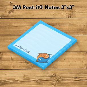 Yin Yang Fish Cartoon Post-it Notes