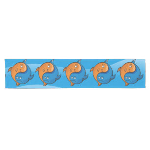 Yin Yang Fish Cartoon Short Table Runner