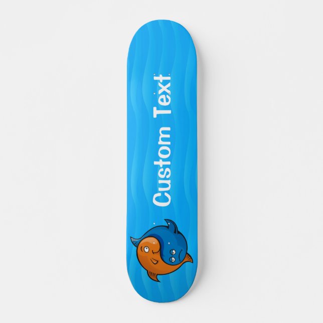 Yin Yang Fish Cartoon Skateboard (Front)